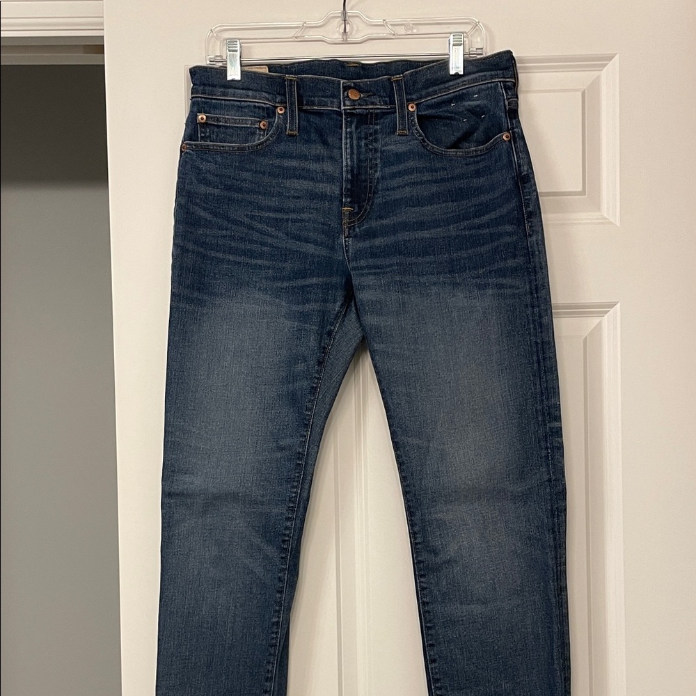 J. Crew Men's Dark Blue Straight Jeans